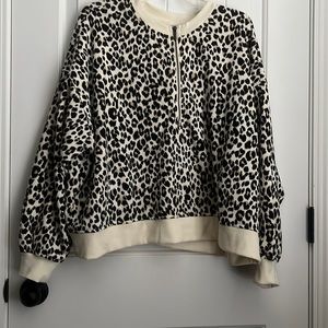 Loose Half-Zip French Terry Sweatshirt for Women Old Navy XL